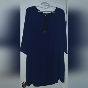 Rose & Olive Navy Blue Tunic Dress Size L